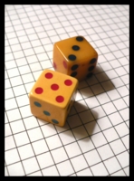 Dice : Dice - 6D - White Base with Mutliple Colored Pips